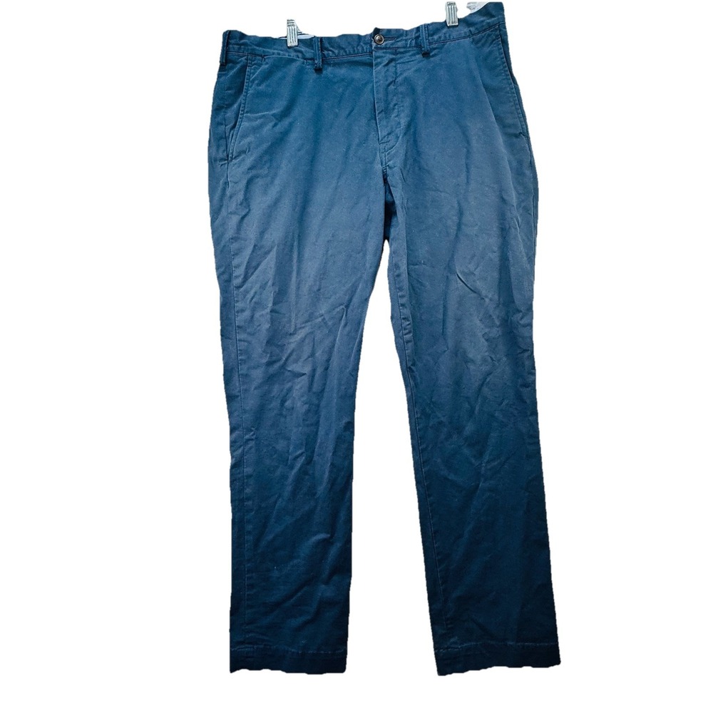 Polo by Ralph Lauren Stretch Straight Fit Chino Pant Mens 36x32 Navy BLUE Office
